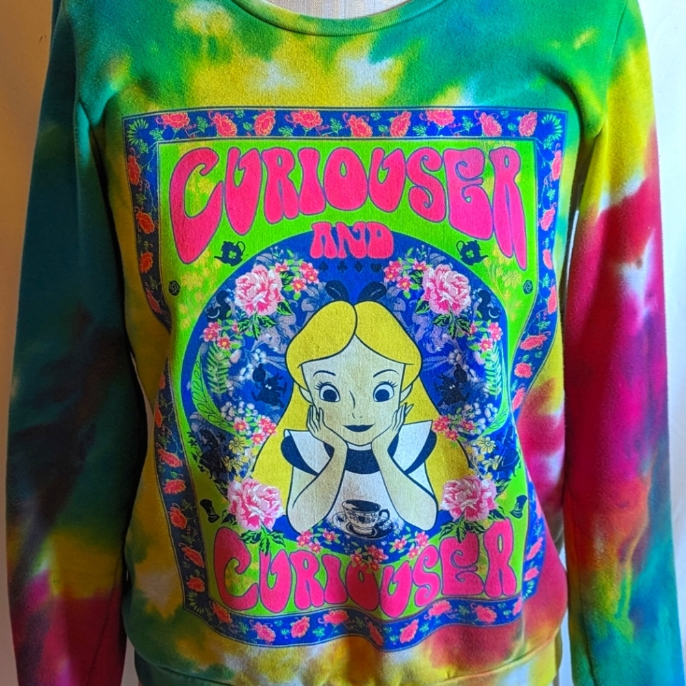 Disney Alice in Wonderland tie-dye sweatshirt
